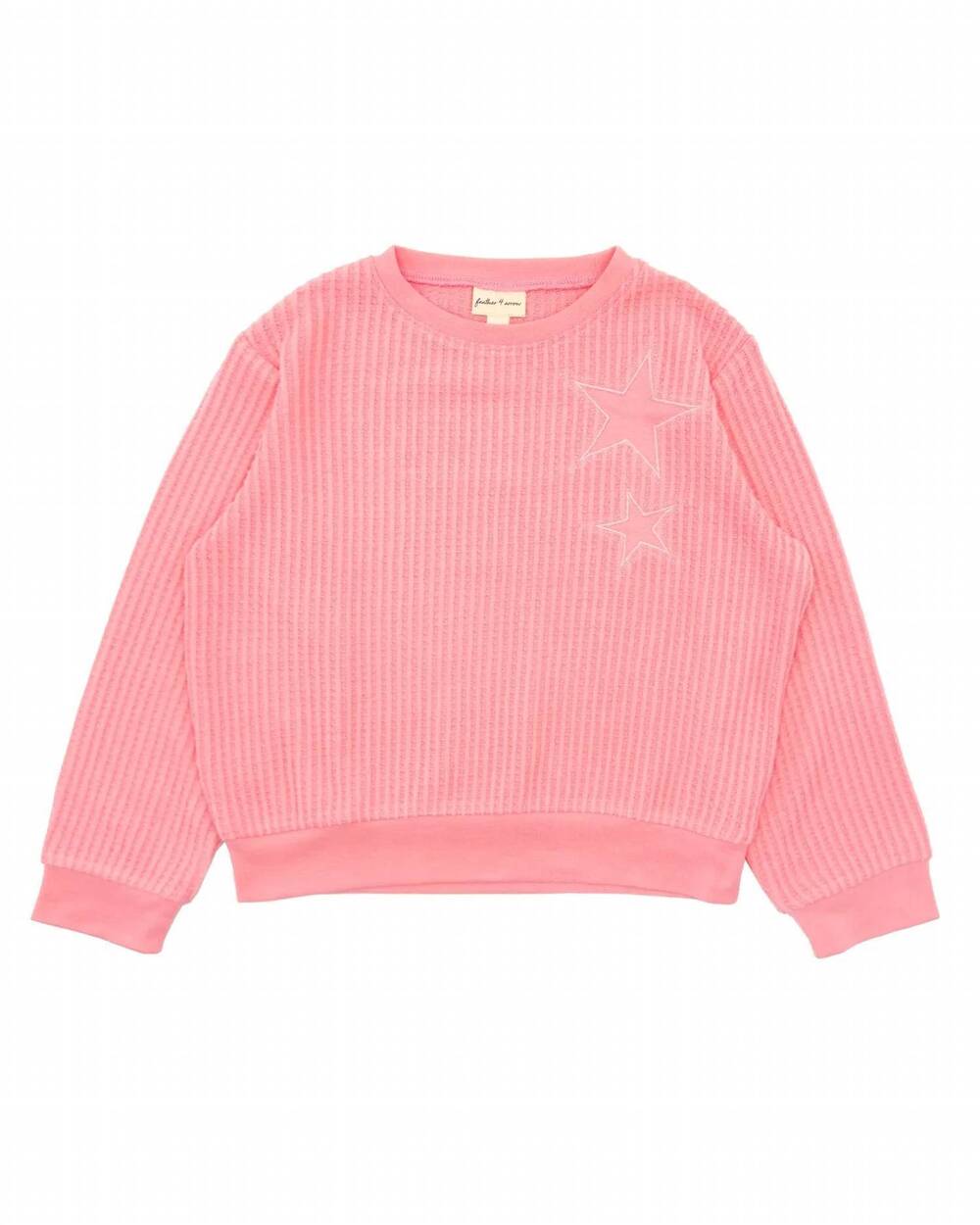 NEW FEATHER 4 ARROW girls scout thermal flamingo top in pink